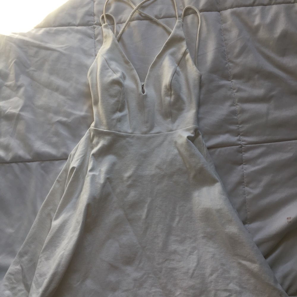 Lulus white skater dress XS
